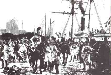 Horse Guard load in Korsor 1848