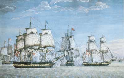 The battle off Tripoli, 1797.