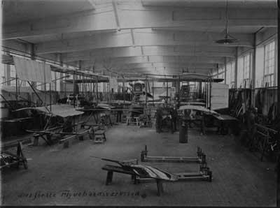 The Naval Dockyards first seaplane factory at Holmen in Copenhagen.