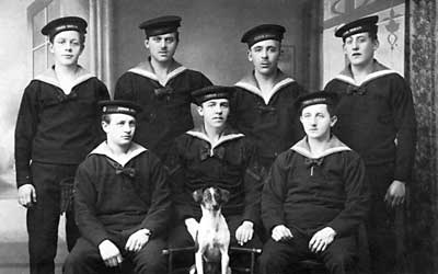 Crew Members for the Coastal Battle Ship PEDER SKRAM from around 1915...