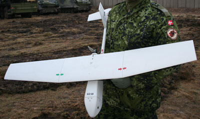 The RAVEN drone is an American-produced miniature unmanned aerial vehicle.