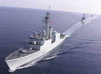 The destroyer HMCS ATHABASKAN
