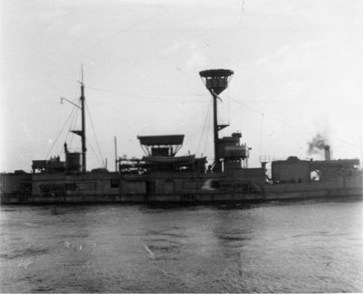OLFERT FISCHER udrustet som målskib i 1936