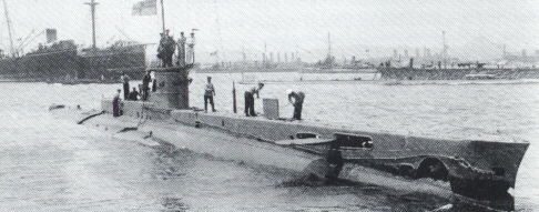 A submarine og the E-class (here the E14)