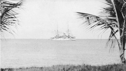 The Cruiser VALKYRIEN off the Danish West Indies