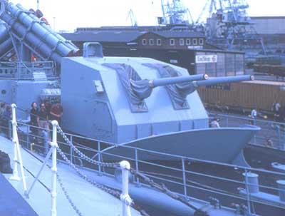 The 127 mm Gun K M/60 LvSa2 mounted on the frigate PEDER SKRAM