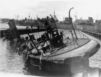 Varmebåd 2 sænket ved Torpedobådsbroerne på Holmen
