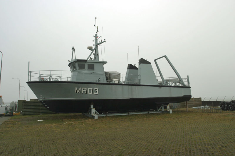 MRD3 p land i Frederikshavn med motor udtaget
