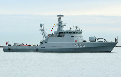 The patrol vessel STREN, here fitted as a mine vessel